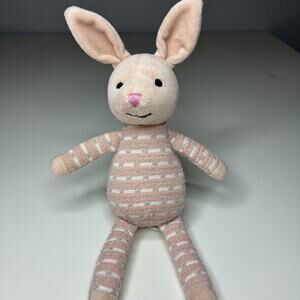 Jellycat Shimmer Stocking Bunny Plush 8” Pink Tan Beige Rabbit - No Stocking